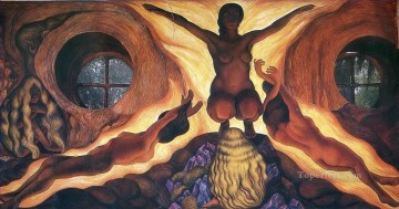 Diego Rivera Painting - fuerzas subterráneas 1927 Diego Rivera
